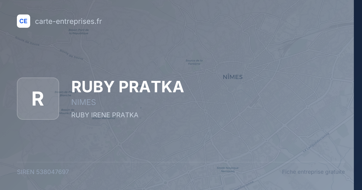 RUBY PRATKA — 538047697 — fiche entreprise