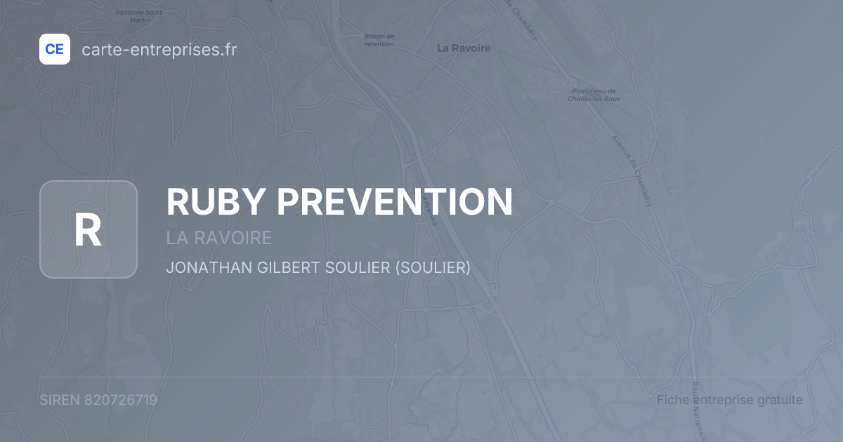RUBY PREVENTION — 820726719 — fiche entreprise