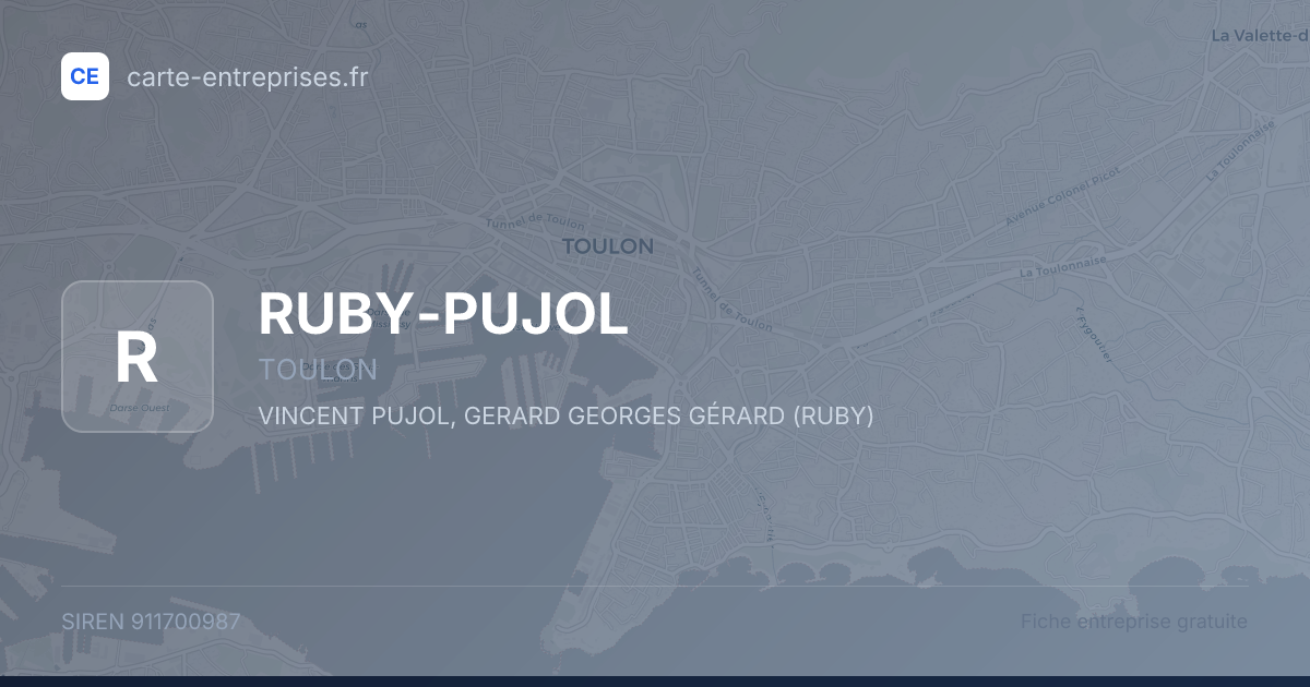 RUBY-PUJOL — 911700987 — fiche entreprise