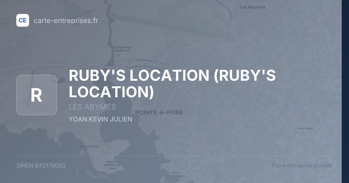 RUBY'S LOCATION — 842179053 — fiche entreprise