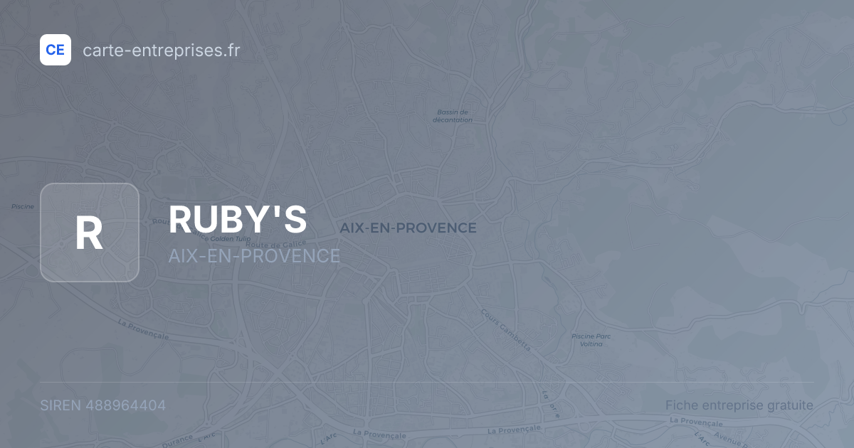 RUBY'S — 488964404 — fiche entreprise