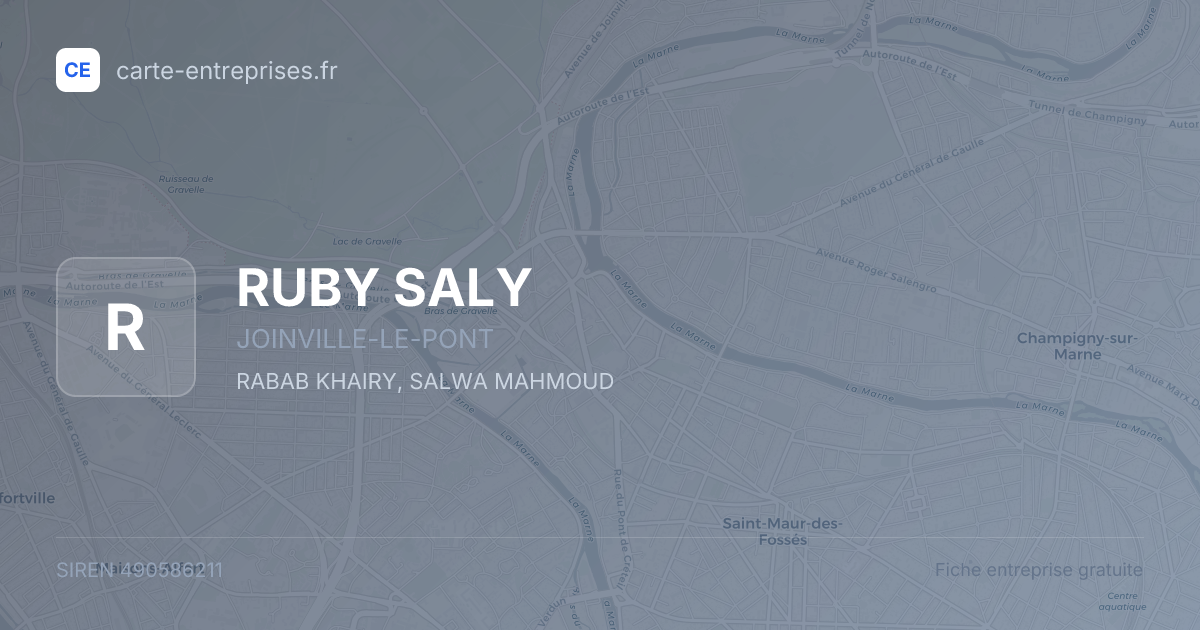 RUBY SALY — 490586211 — fiche entreprise