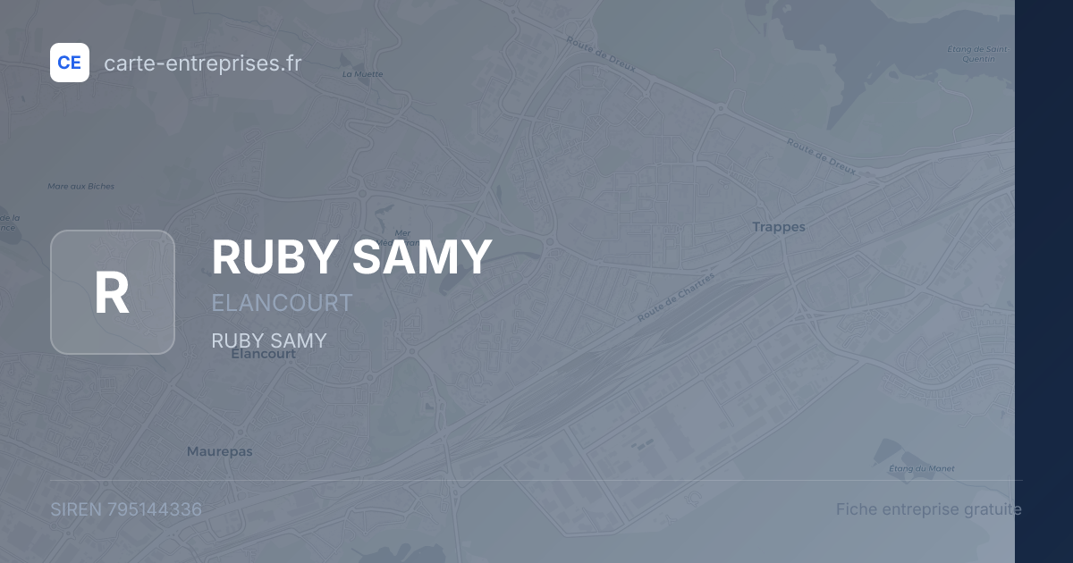 RUBY SAMY — 795144336 — fiche entreprise