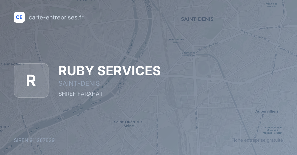 RUBY SERVICES — 911287829 — fiche entreprise