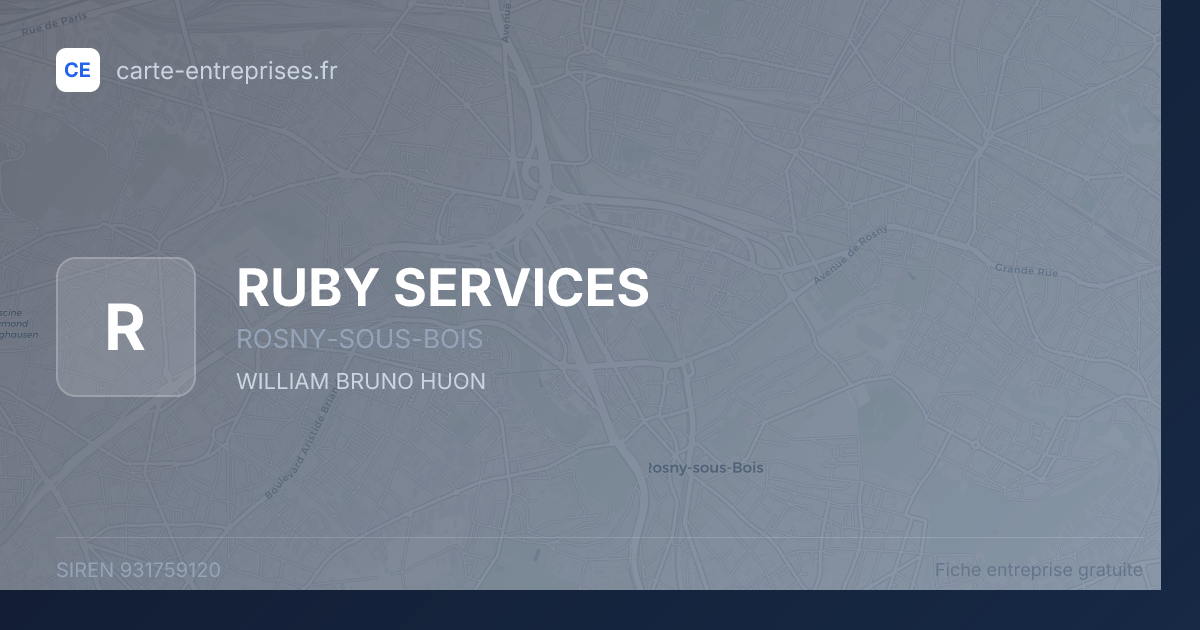 RUBY SERVICES — 931759120 — fiche entreprise