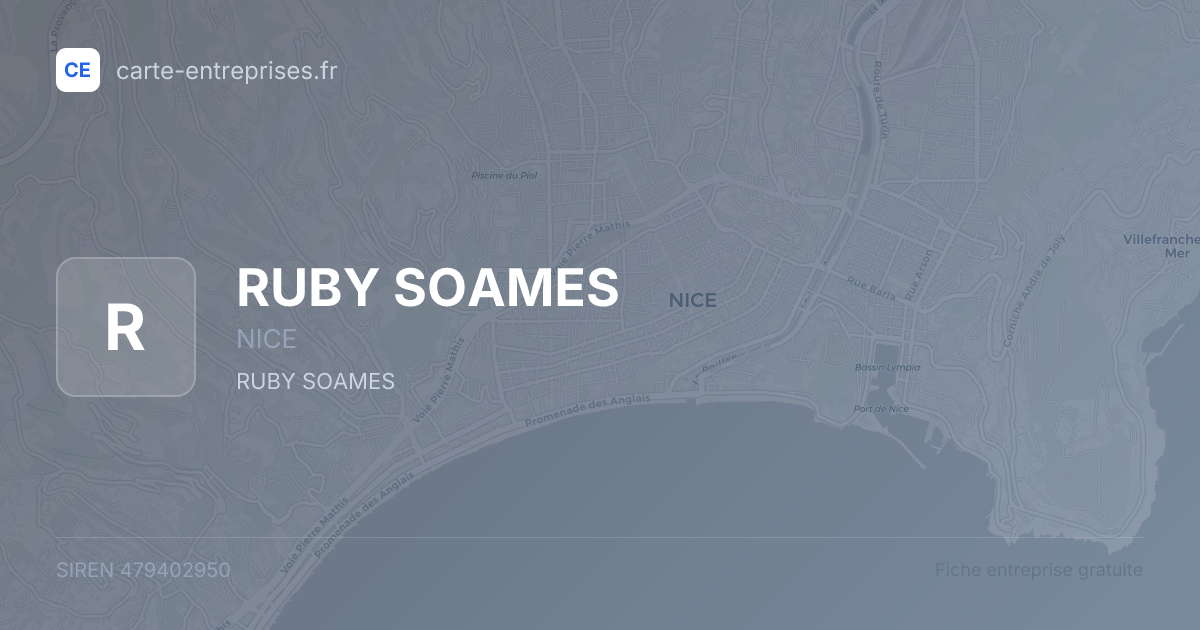 RUBY SOAMES — 479402950 — fiche entreprise