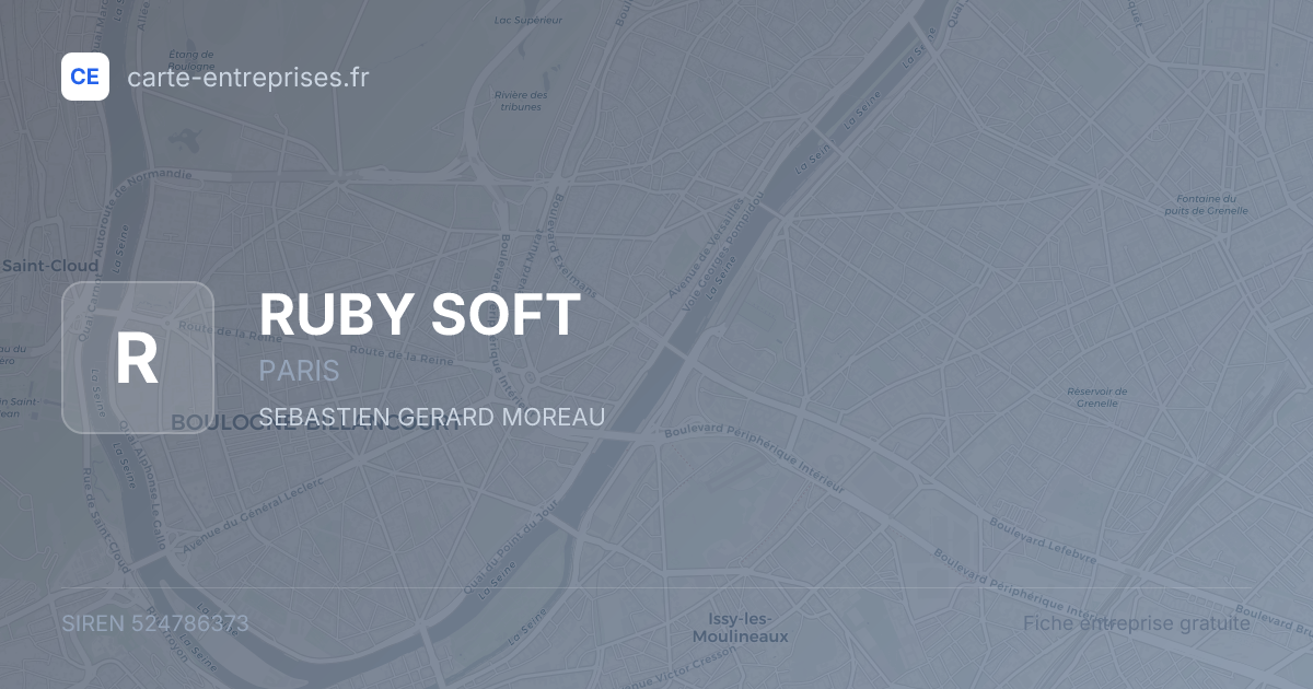 RUBY SOFT — 524786373 — fiche entreprise