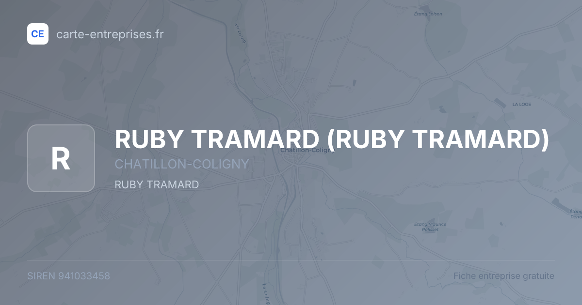 RUBY TRAMARD — 941033458 — fiche entreprise