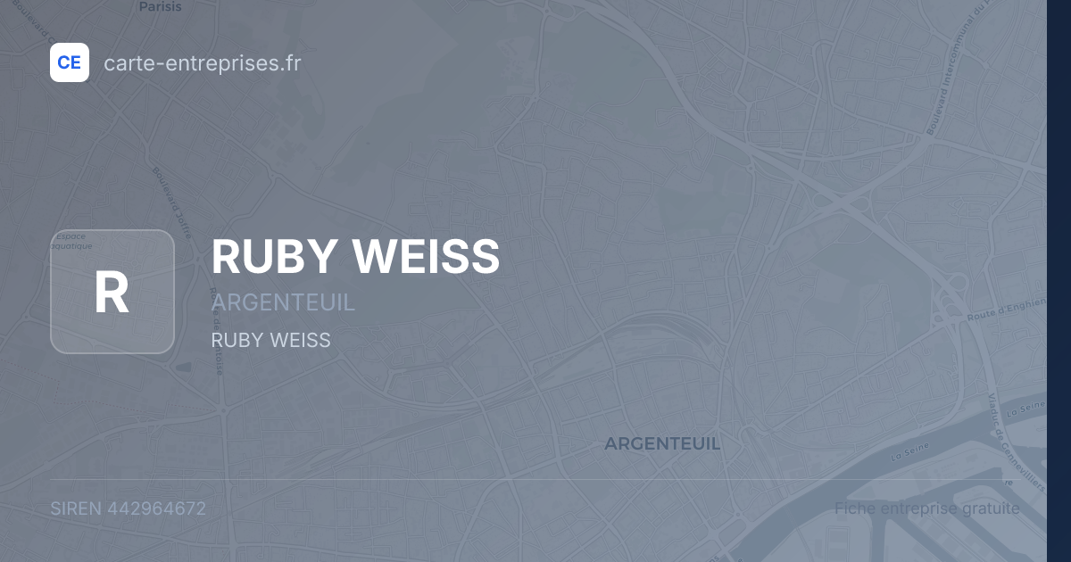 RUBY WEISS — 442964672 — fiche entreprise