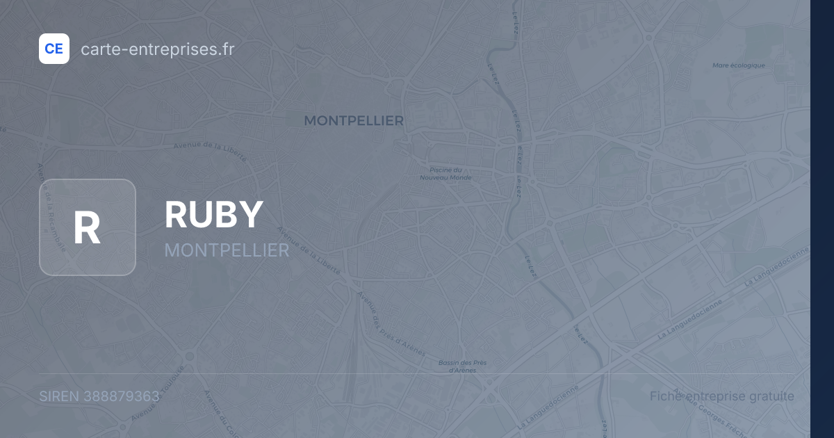 RUBY — 388879363 — fiche entreprise
