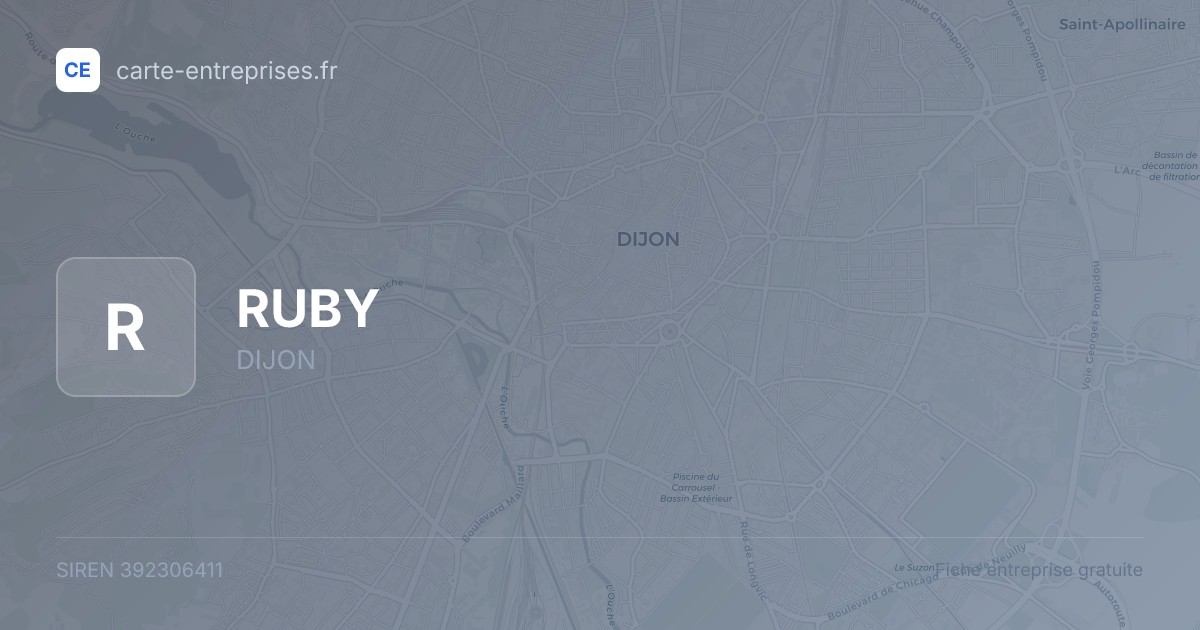 RUBY — 392306411 — fiche entreprise