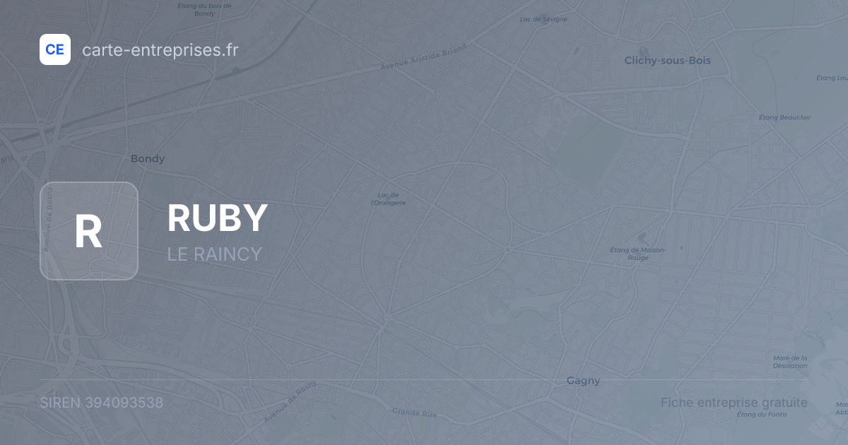 RUBY — 394093538 — fiche entreprise