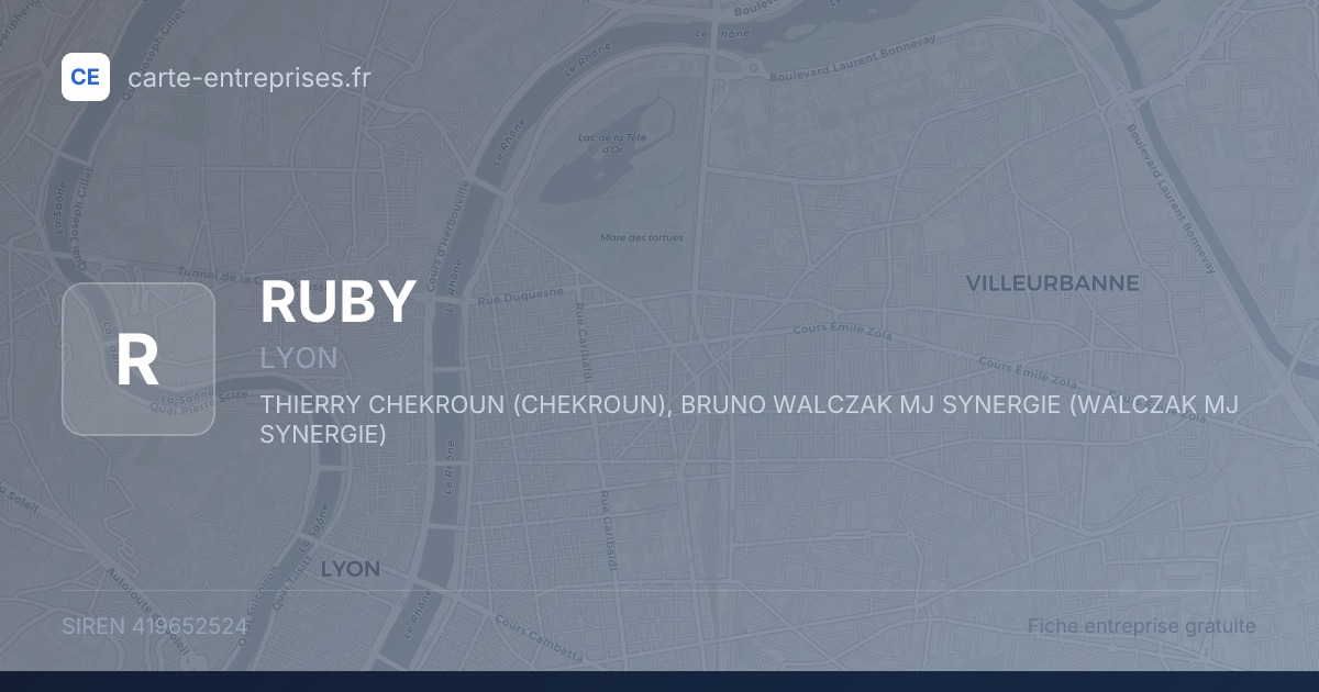 RUBY — 419652524 — fiche entreprise