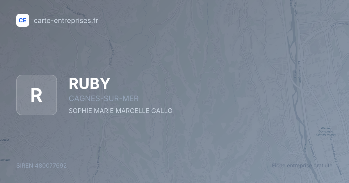 RUBY — 480077692 — fiche entreprise