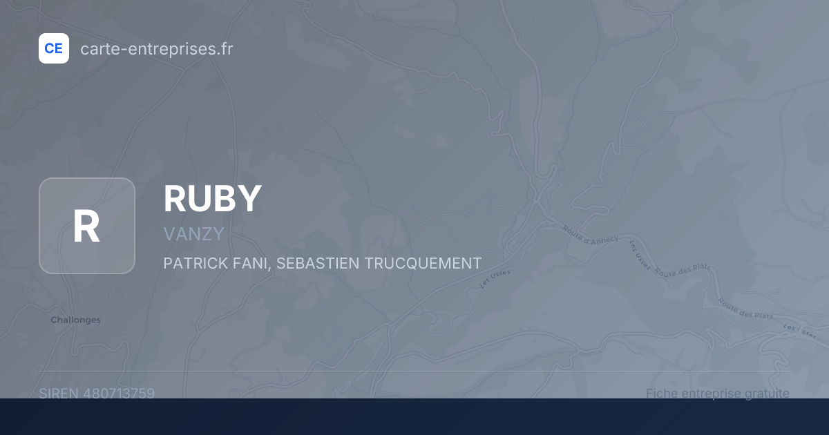 RUBY — 480713759 — fiche entreprise