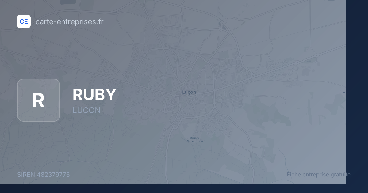 RUBY — 482379773 — fiche entreprise