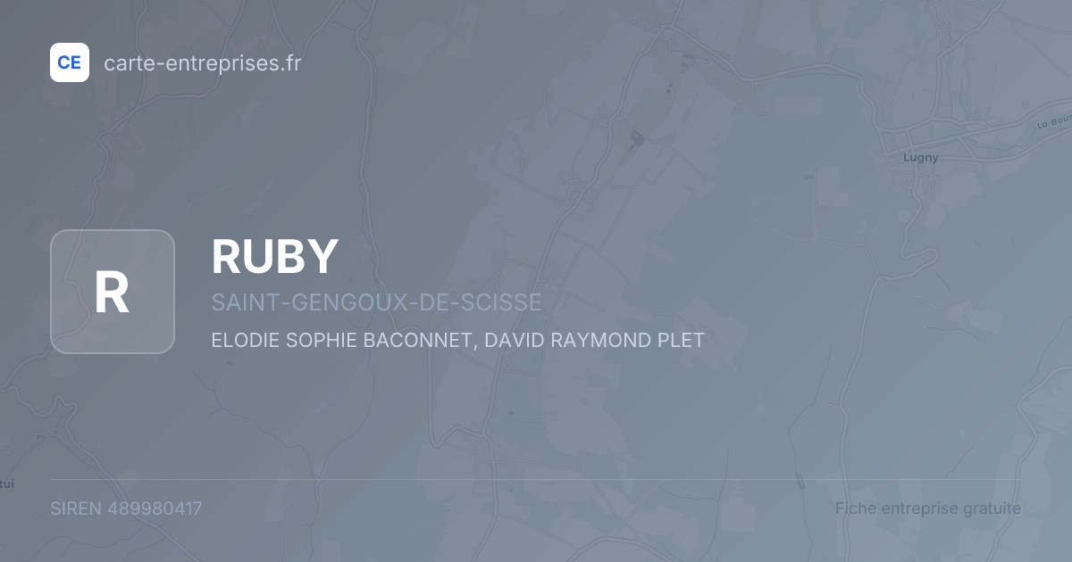 RUBY — 489980417 — fiche entreprise
