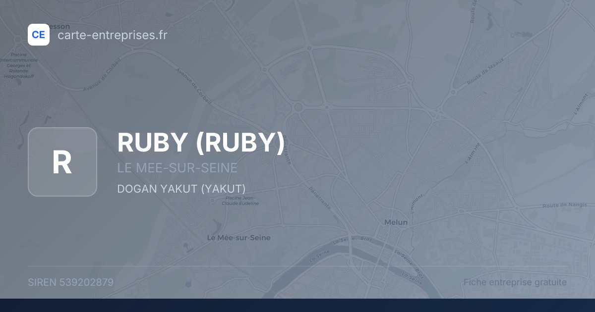 RUBY — 539202879 — fiche entreprise