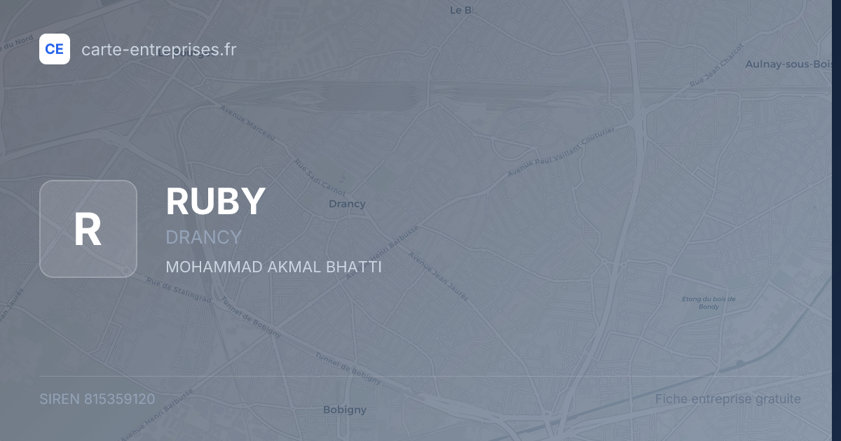 RUBY — 815359120 — fiche entreprise