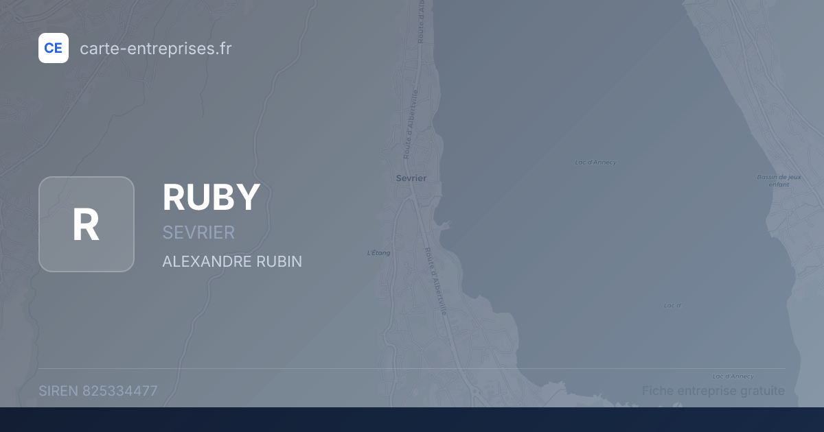 RUBY — 825334477 — fiche entreprise
