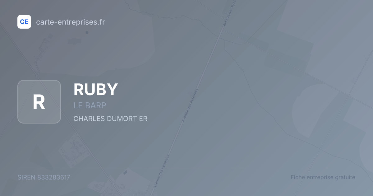 RUBY — 833283617 — fiche entreprise