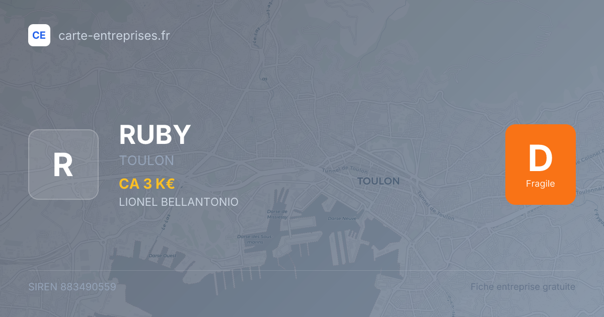 RUBY — 883490559 — fiche entreprise