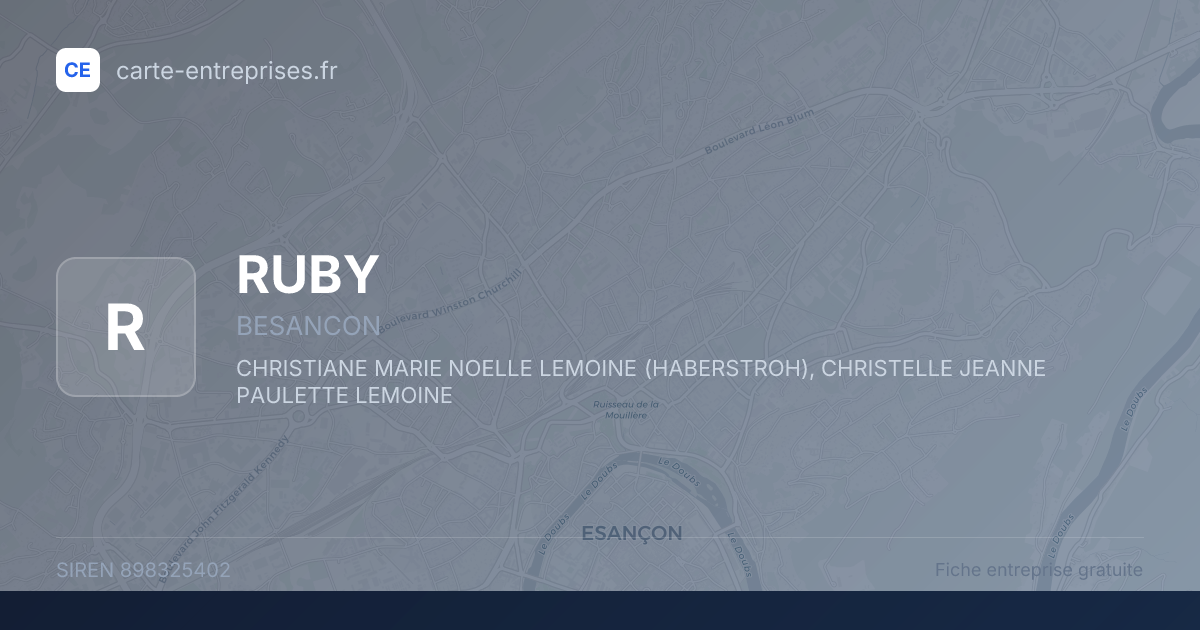 RUBY — 898325402 — fiche entreprise