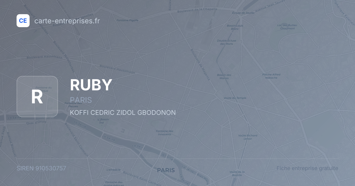 RUBY — 910530757 — fiche entreprise