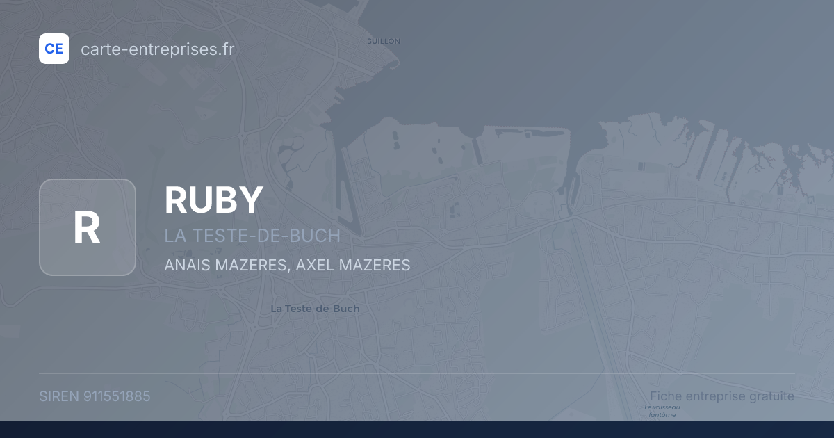 RUBY — 911551885 — fiche entreprise