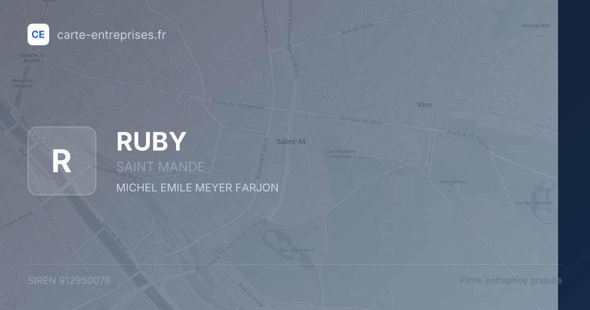 RUBY — 912950078 — fiche entreprise