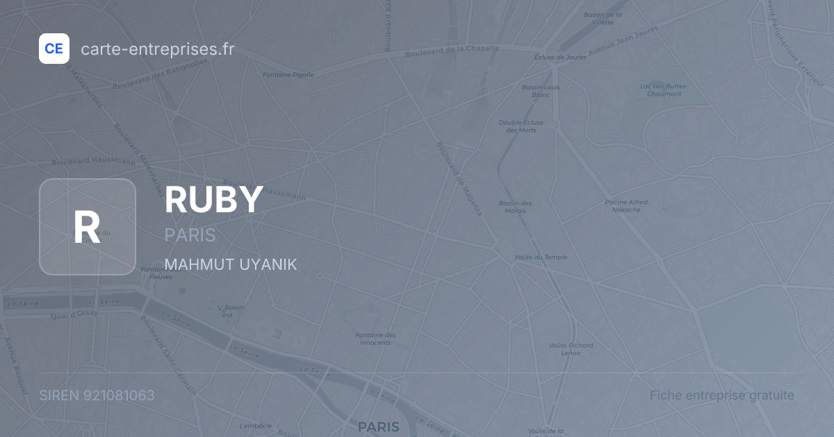 RUBY — 921081063 — fiche entreprise