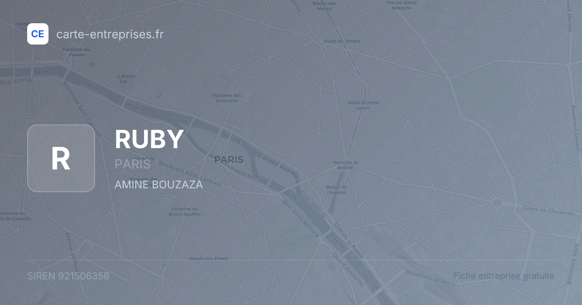 RUBY — 921506358 — fiche entreprise