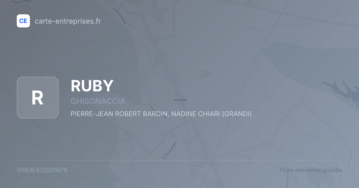RUBY — 922601679 — fiche entreprise