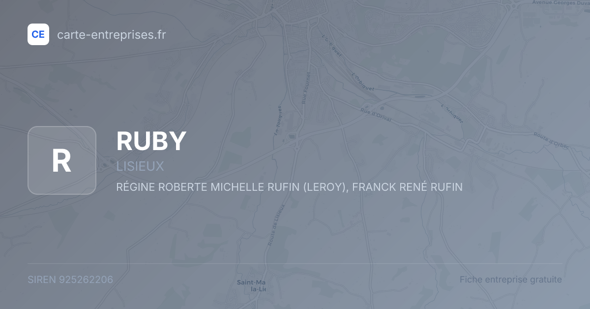 RUBY — 925262206 — fiche entreprise