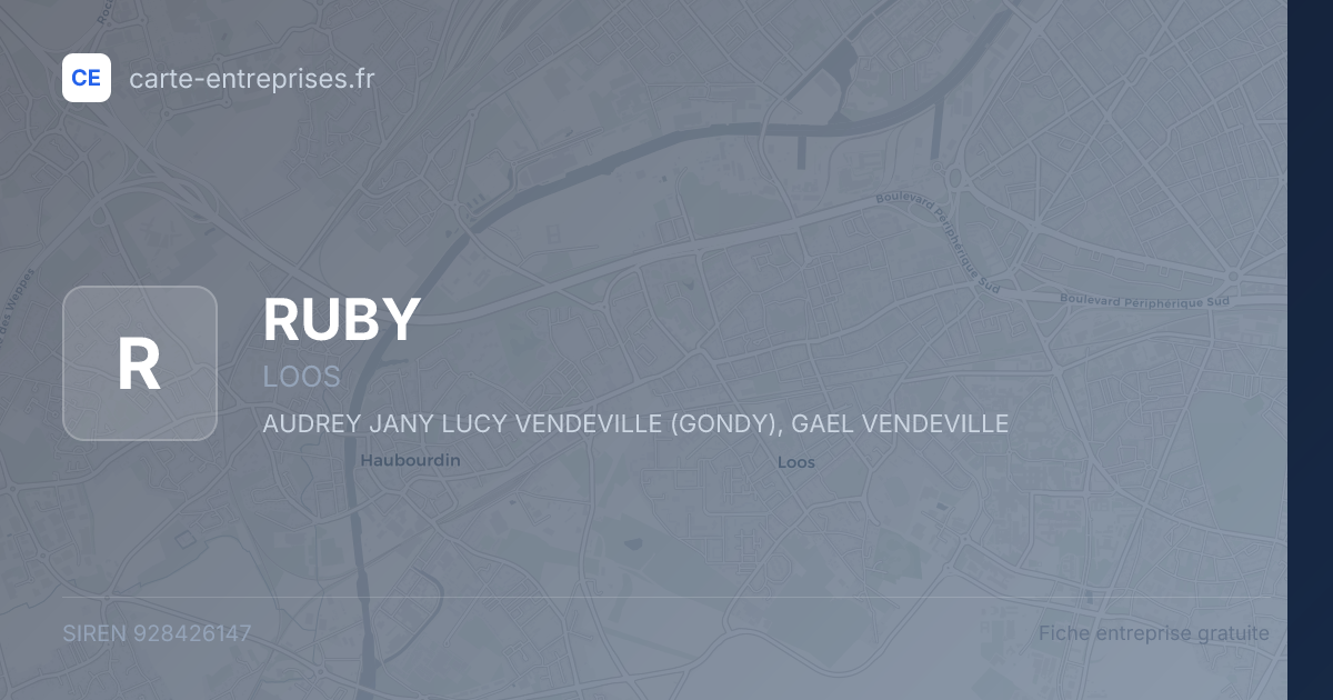 RUBY — 928426147 — fiche entreprise