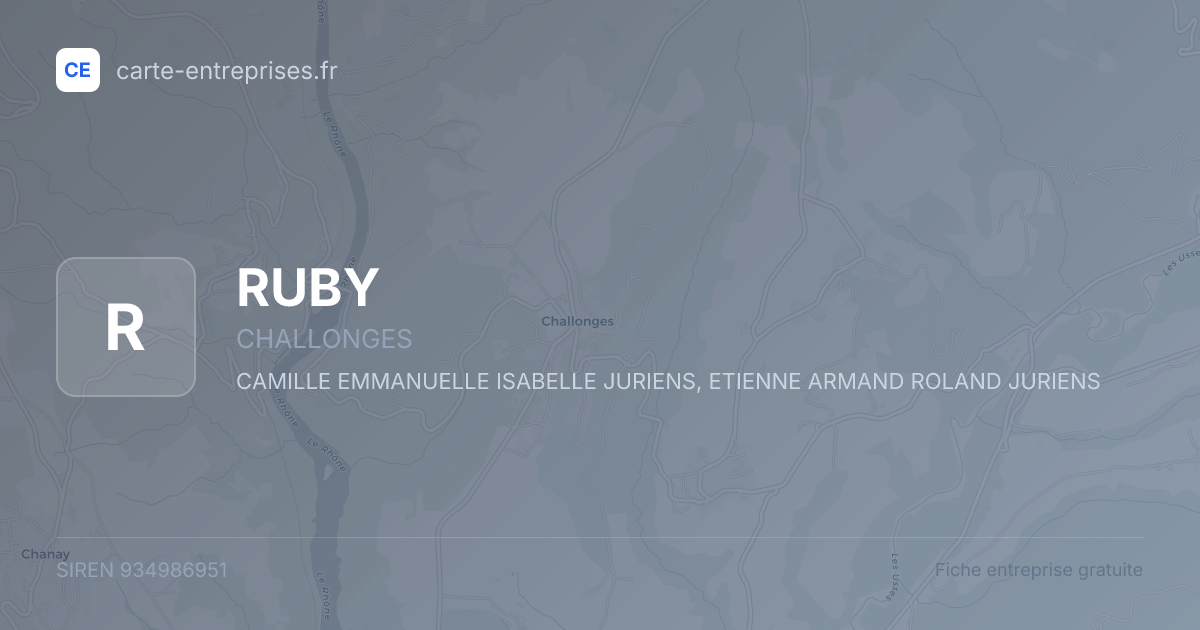 RUBY — 934986951 — fiche entreprise