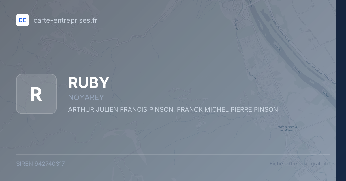RUBY — 942740317 — fiche entreprise