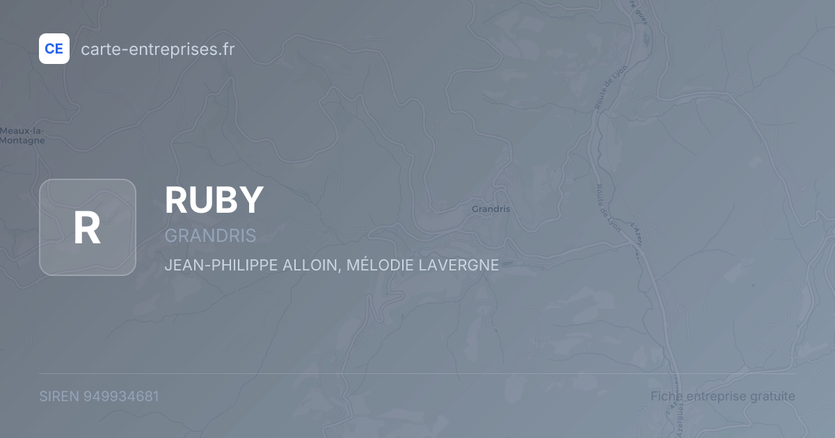 RUBY — 949934681 — fiche entreprise