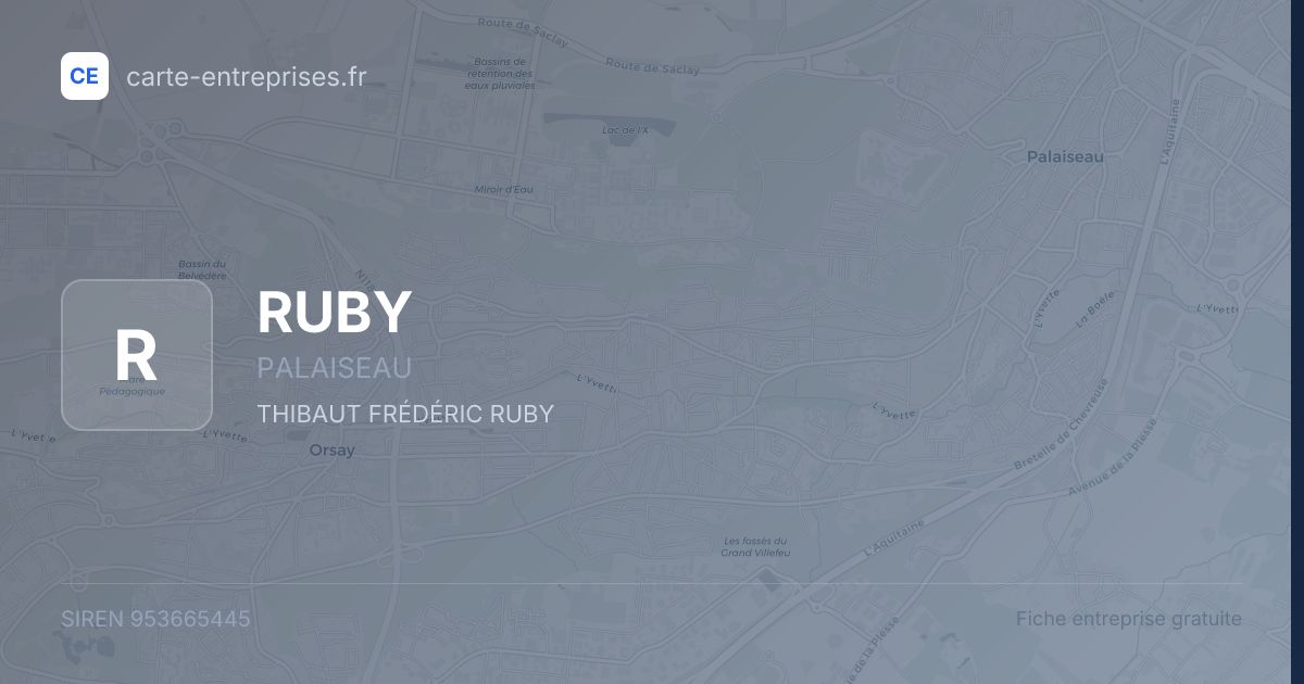 RUBY — 953665445 — fiche entreprise