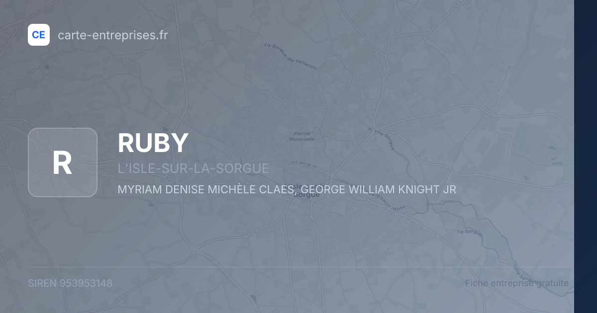 RUBY — 953953148 — fiche entreprise