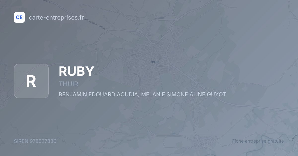 RUBY — 978527836 — fiche entreprise
