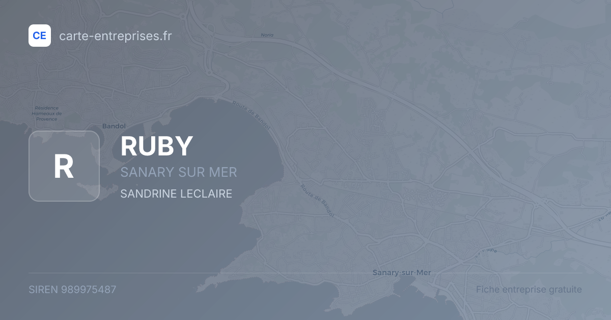 RUBY — 989975487 — fiche entreprise