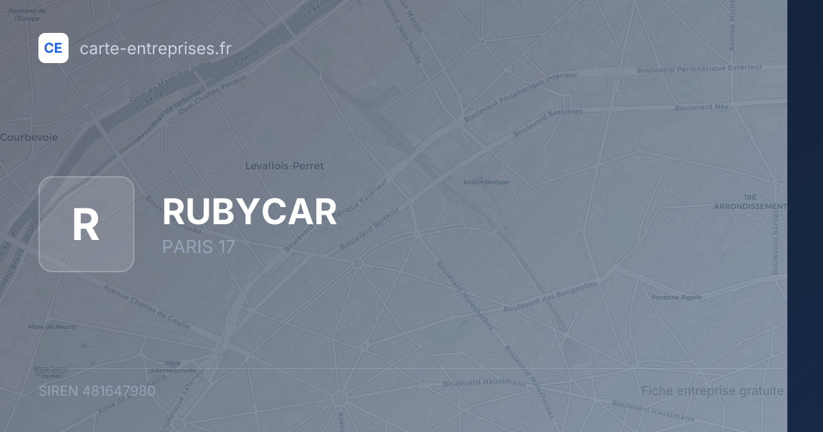 RUBYCAR — 481647980 — fiche entreprise