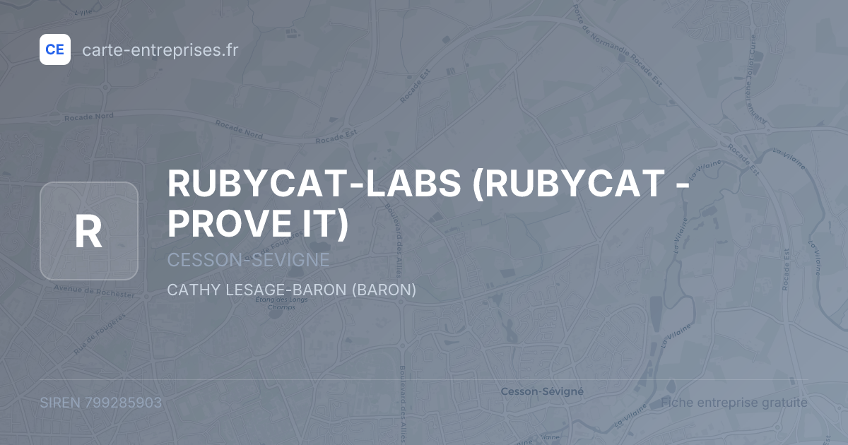 RUBYCAT-LABS (RUBYCAT - PROVE IT) — 799285903 — fiche entreprise