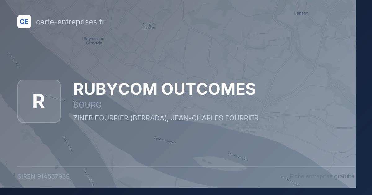 RUBYCOM OUTCOMES — 914557939 — fiche entreprise
