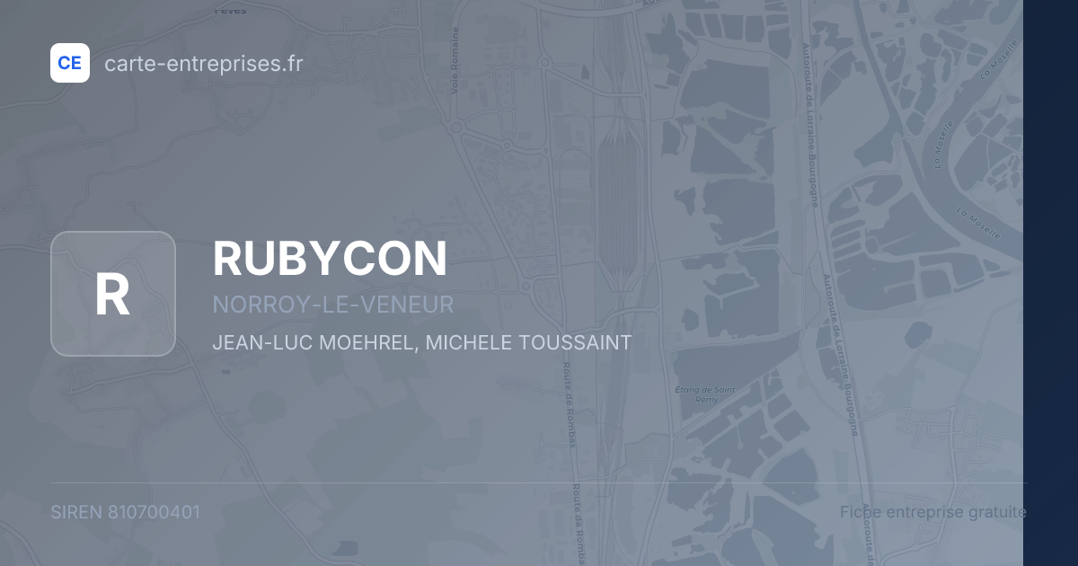 RUBYCON — 810700401 — fiche entreprise