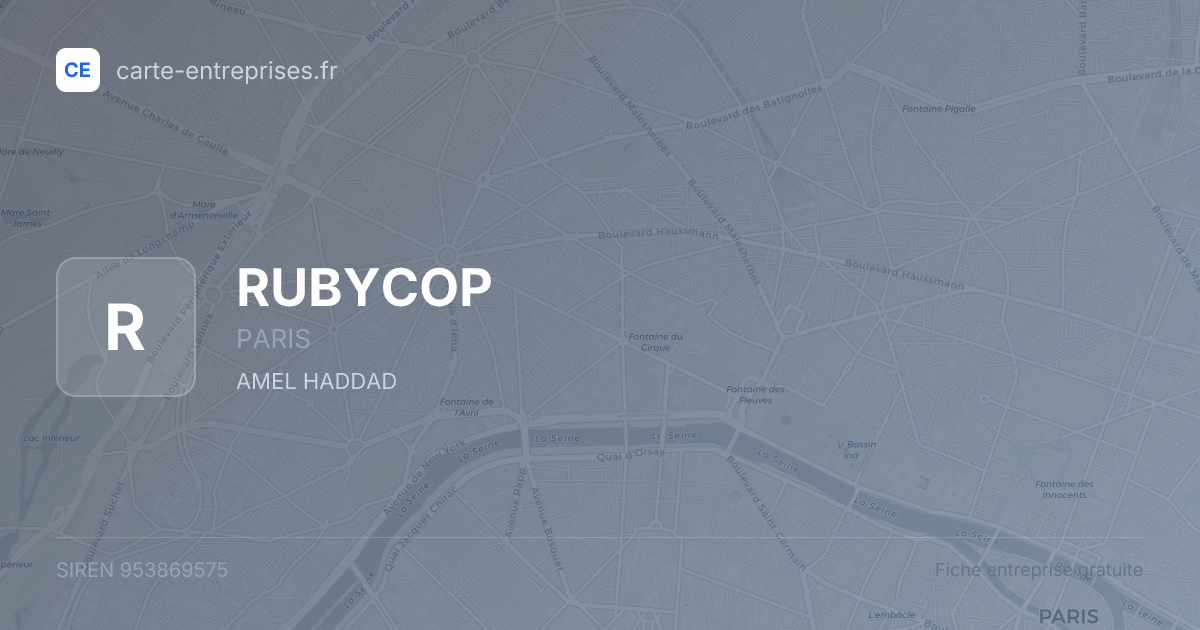 RUBYCOP — 953869575 — fiche entreprise