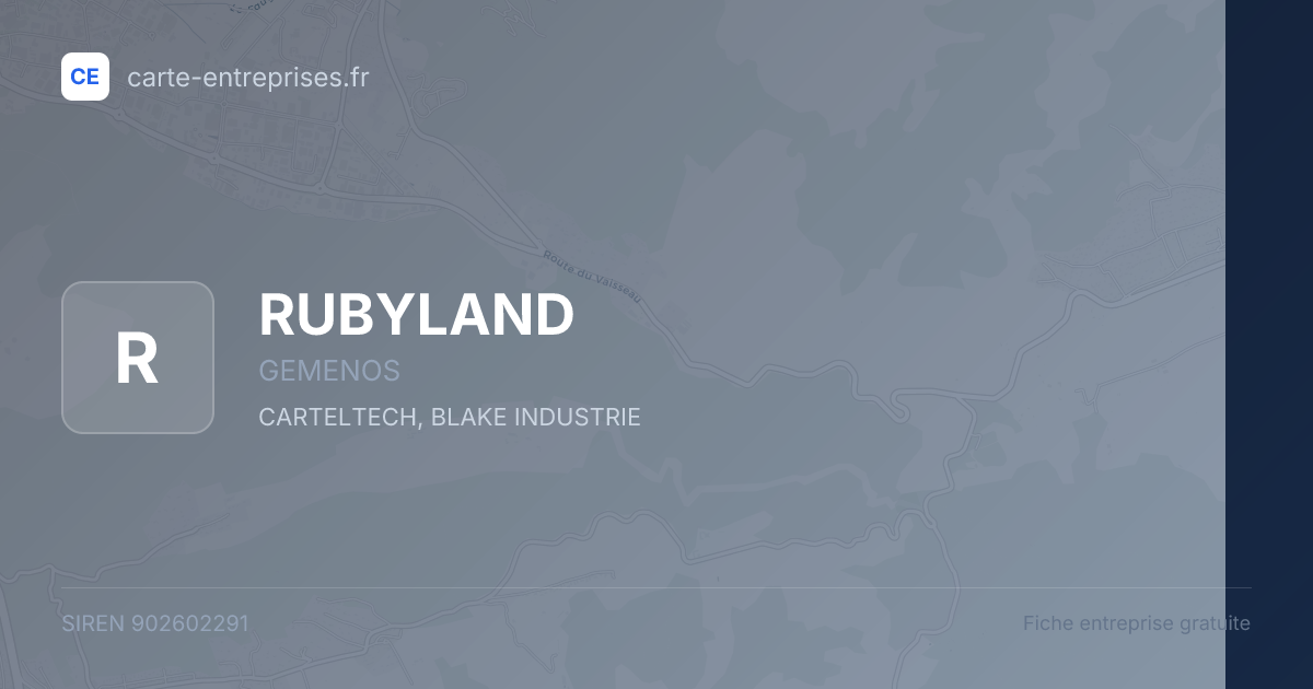 RUBYLAND — 902602291 — fiche entreprise