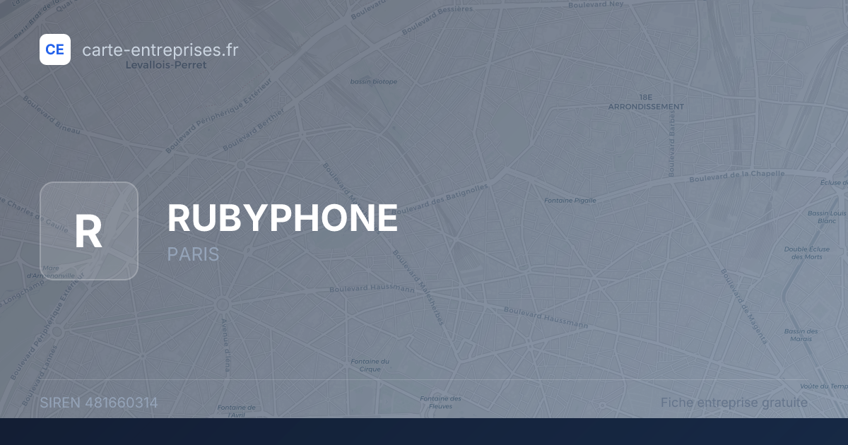 RUBYPHONE — 481660314 — fiche entreprise