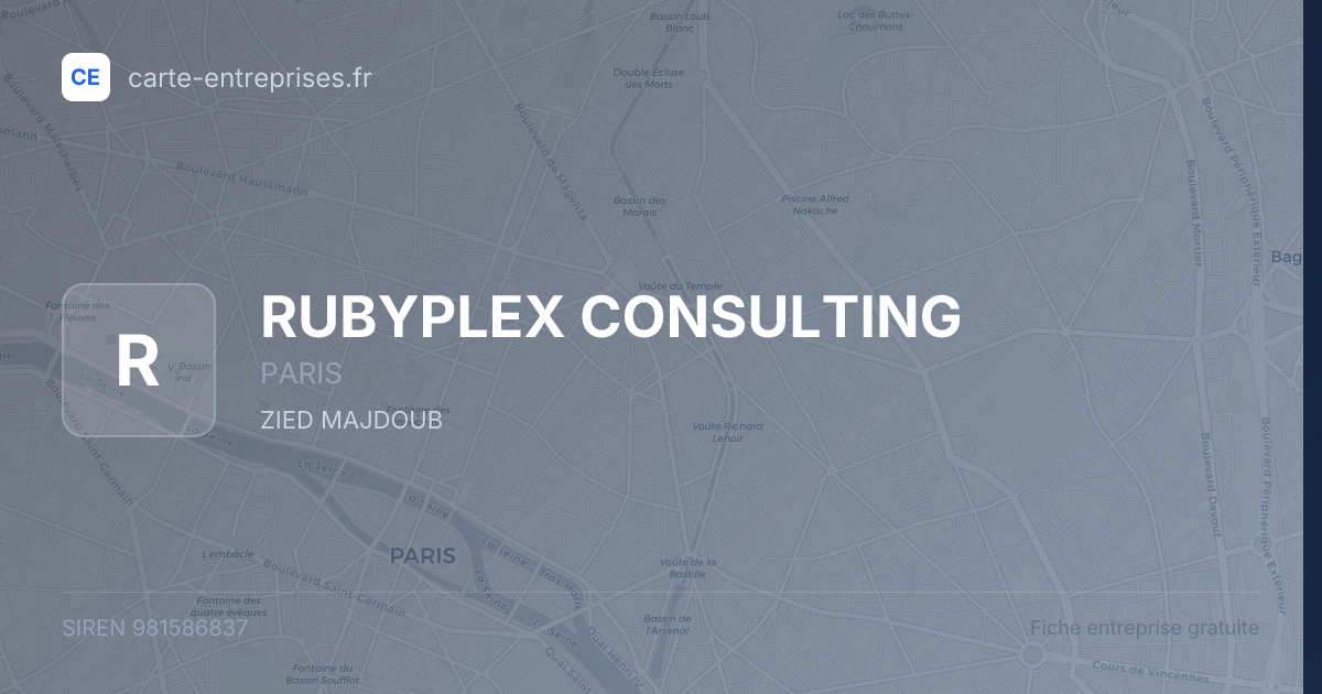 RUBYPLEX CONSULTING — 981586837 — fiche entreprise